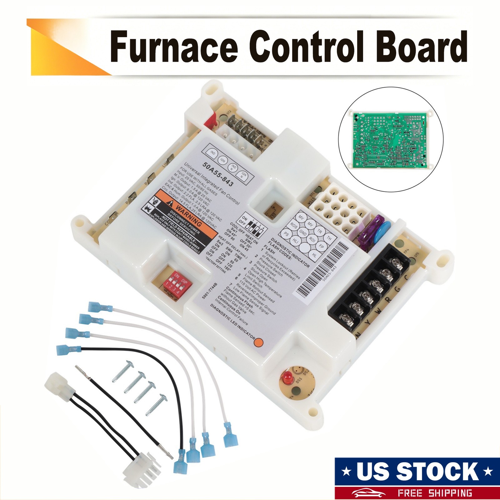 50A55-843 Furnace Control Circuit Board Replacement for Lennox White Rodgers