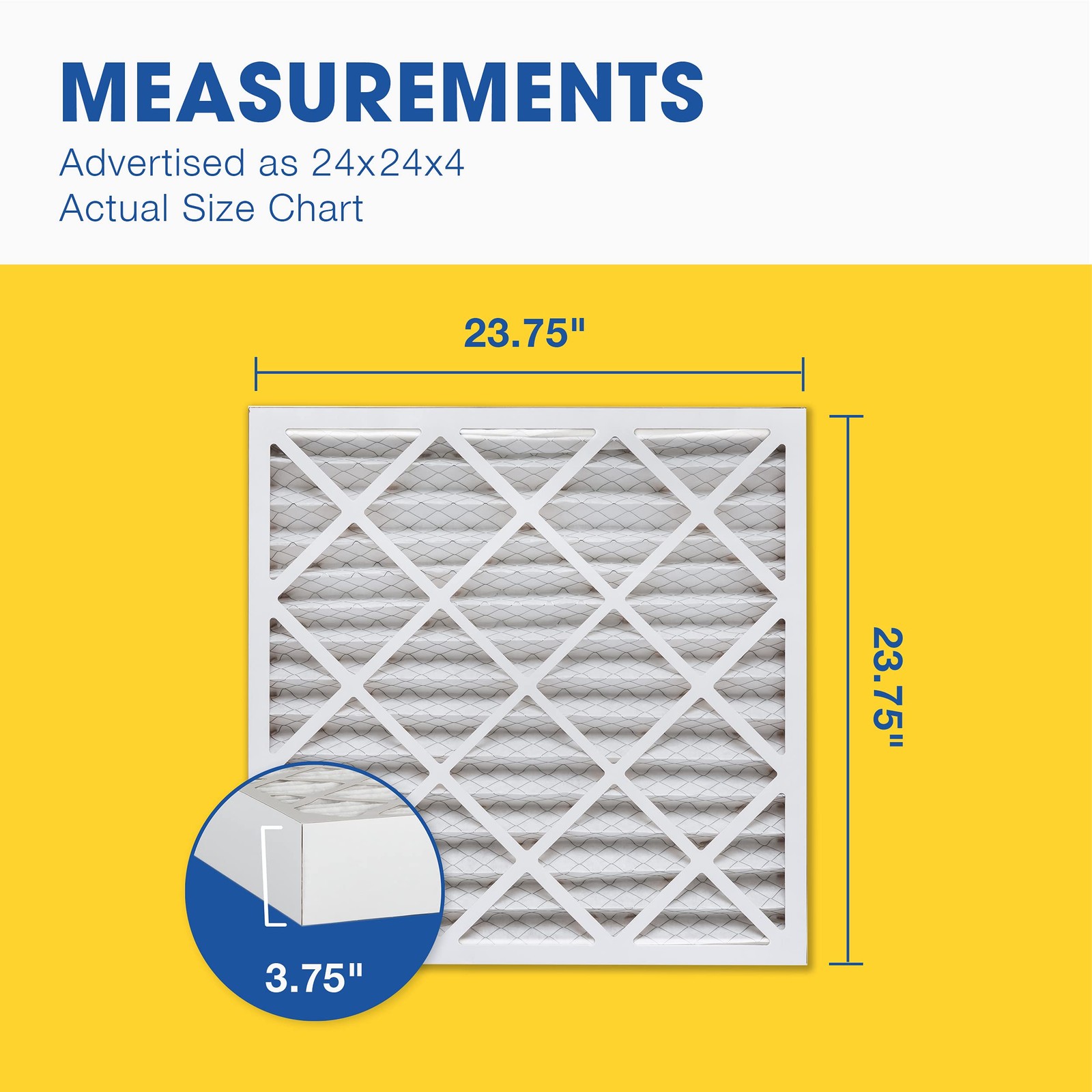 Aerostar 24x24x4 MERV 8 – 6 Count – High 6 (Pack of 1), White