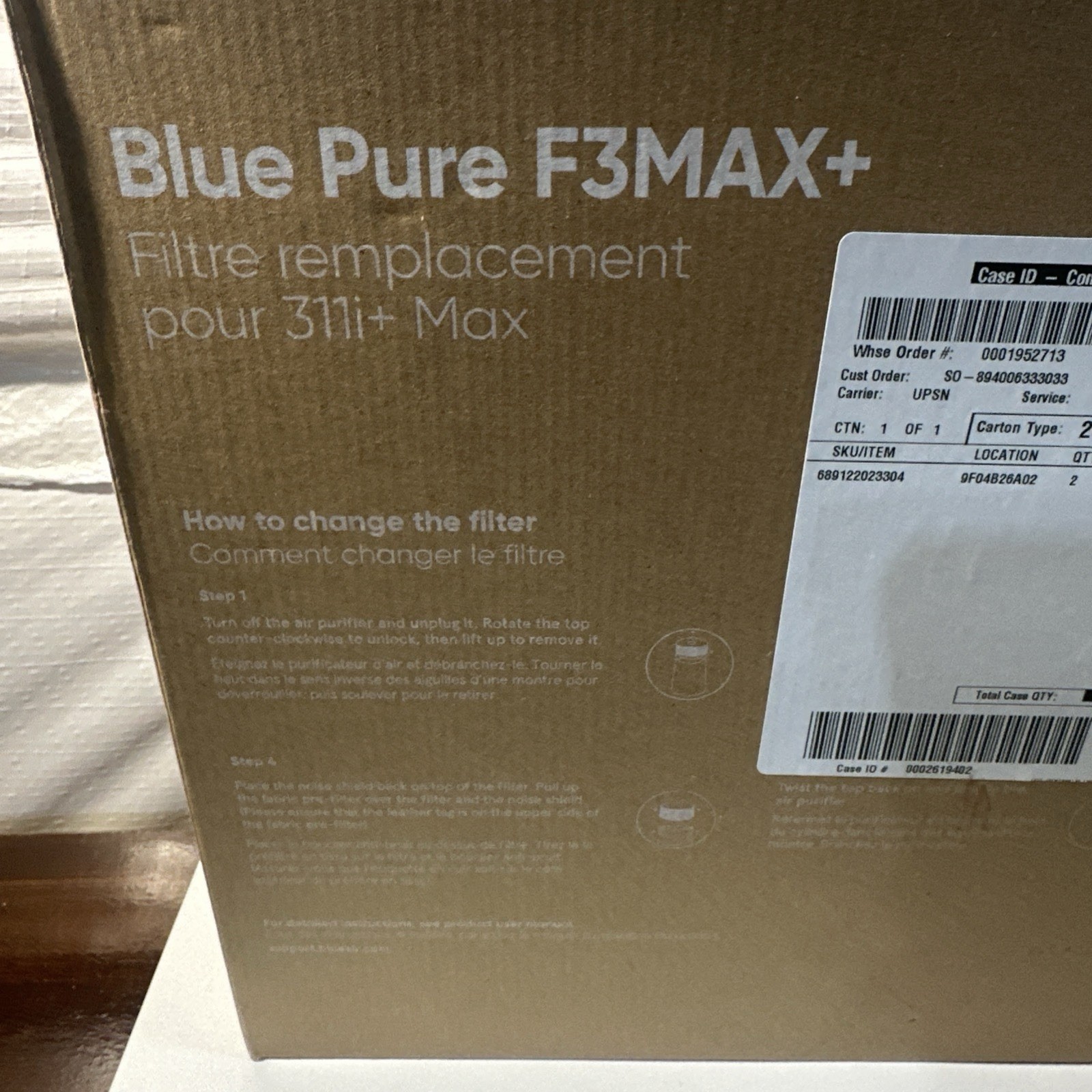 Genuine Blueair Blue Pure F3MAX Replacement Filter for 311i+ Max – New