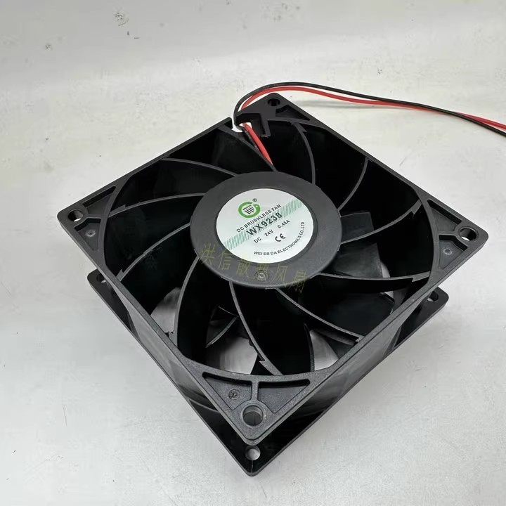 1PCS WX9238 DC24V 0.45A 9.2CM 2-Wire Inverter Cooling Fan