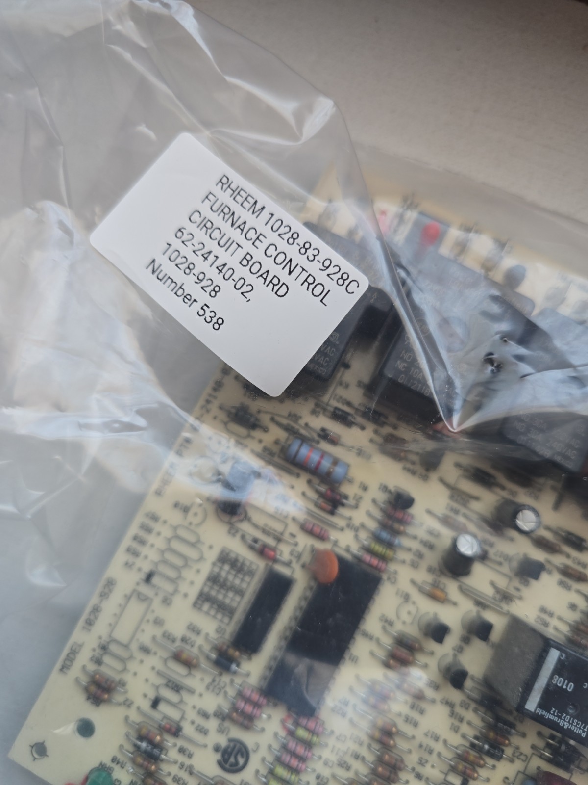 Rheem Furnace control board 1028-83-928C, 1028-928, 62-24140-02 Num#538