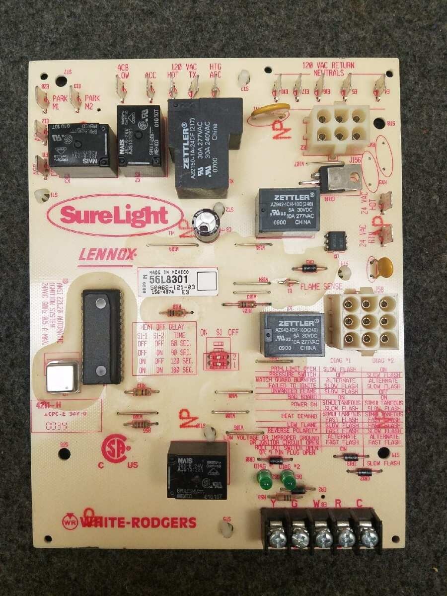 Lennox OEM Control Board 56L8301, 24L8501, 97L4801 White Rodgers 50A62-121-06