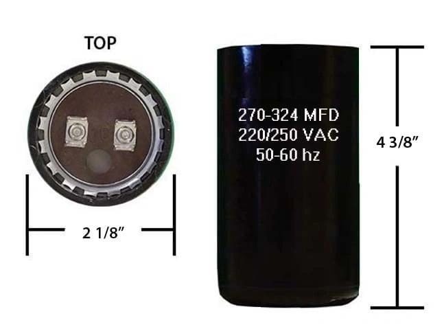 270-324 MFD 250 VAC Motor Start Capacitor
