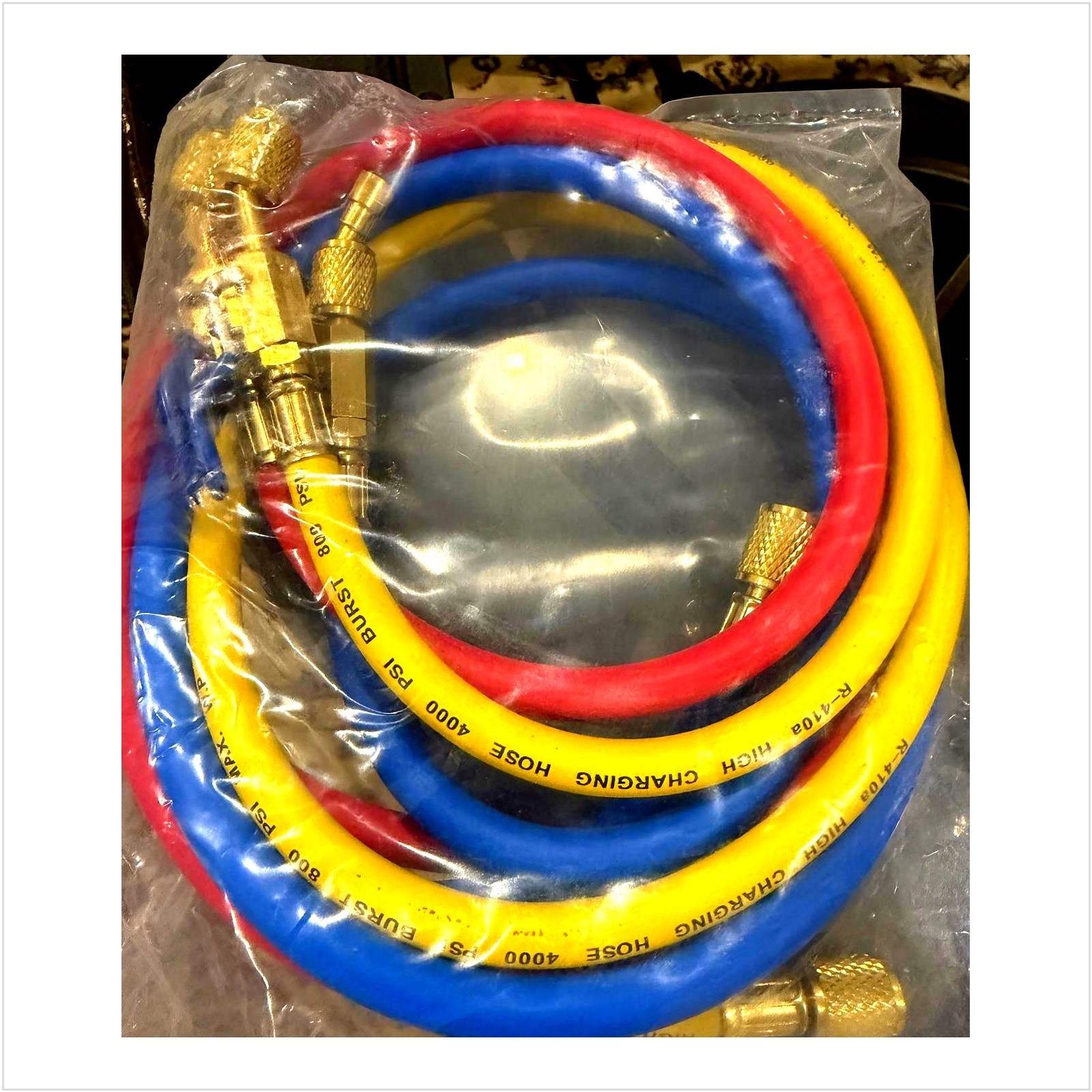 Yellow Jacket 29986 Plus II 1/4″ Hose with Compact Ball Valve 72″ (Pack of 3)