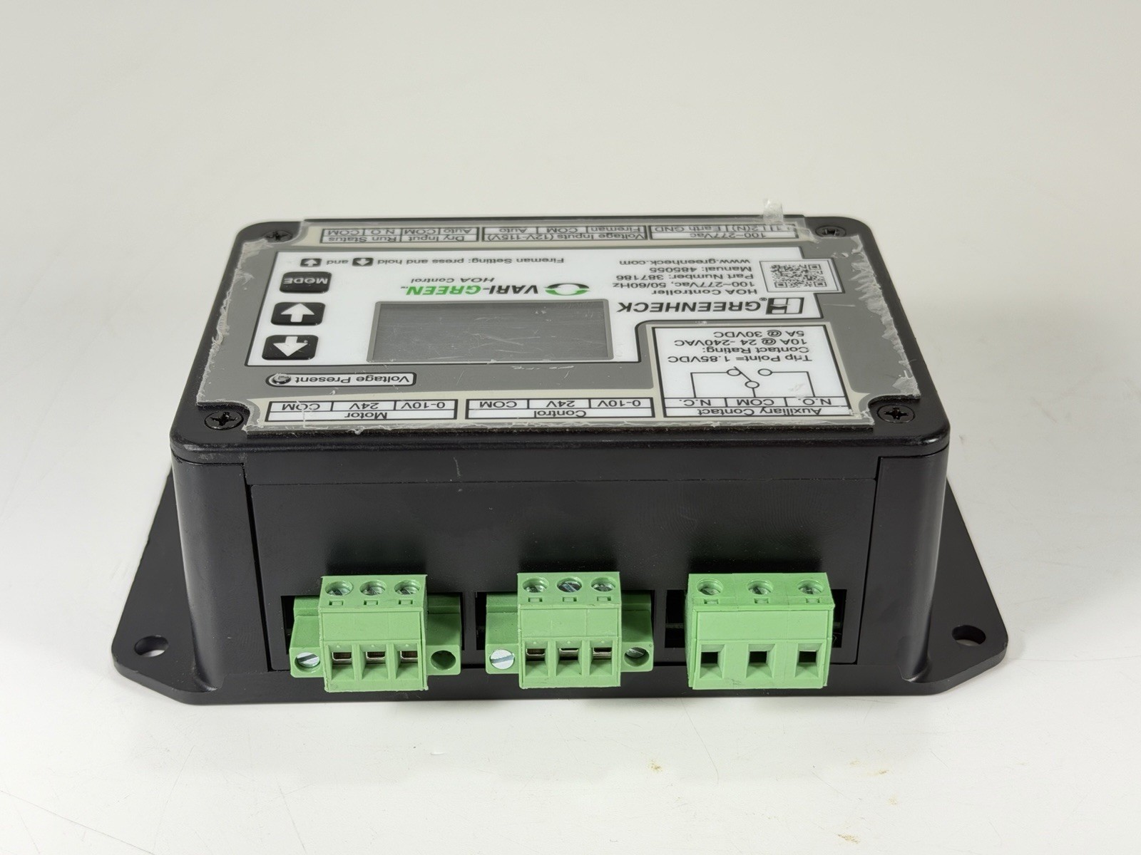 Greenheck 387186 Vari-Green HOA (Hand-Off-Auto) Control Transformer 100–277 VAC