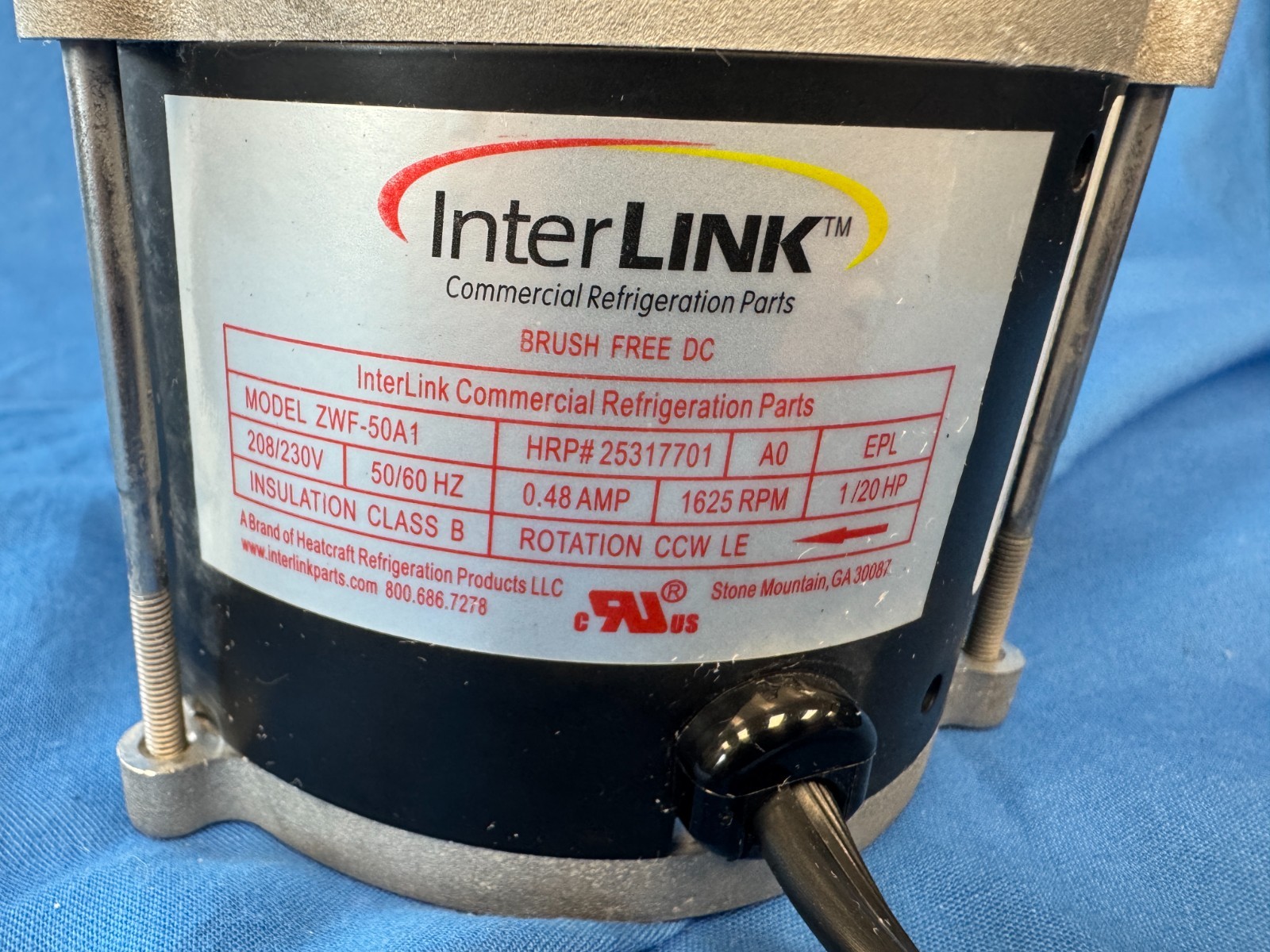 USED 25317701 InterLINK Heatcraft Fan Motor 208/230V 25317701