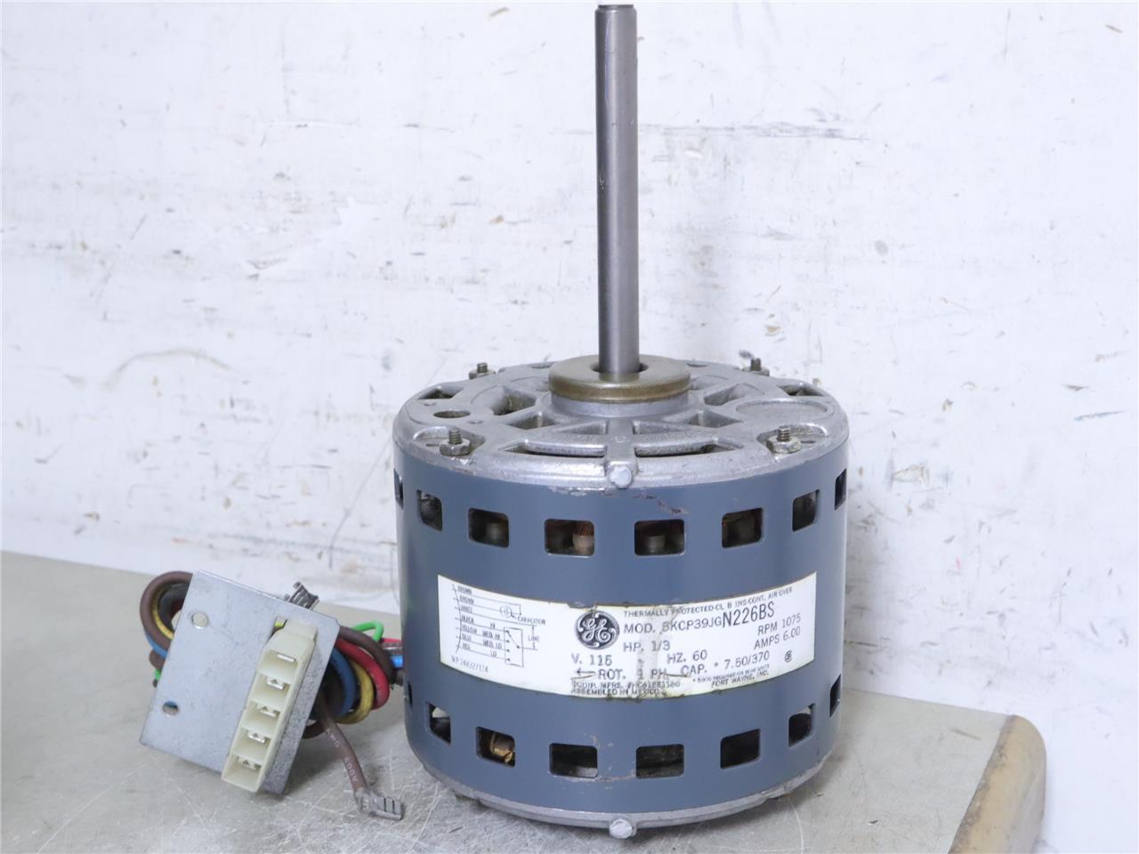 GE Motors 5KCP39JGN226BS Furnace Blower Motor 1/3HP 1075RPM 115V HC41SE118C