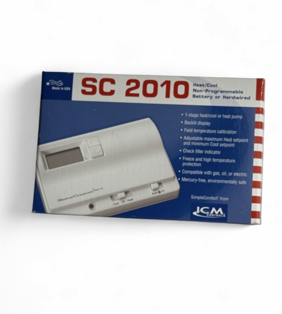 Simple Comfort SC2010 ICM Controls Heat/Cool Non-Programmable Thermostat New