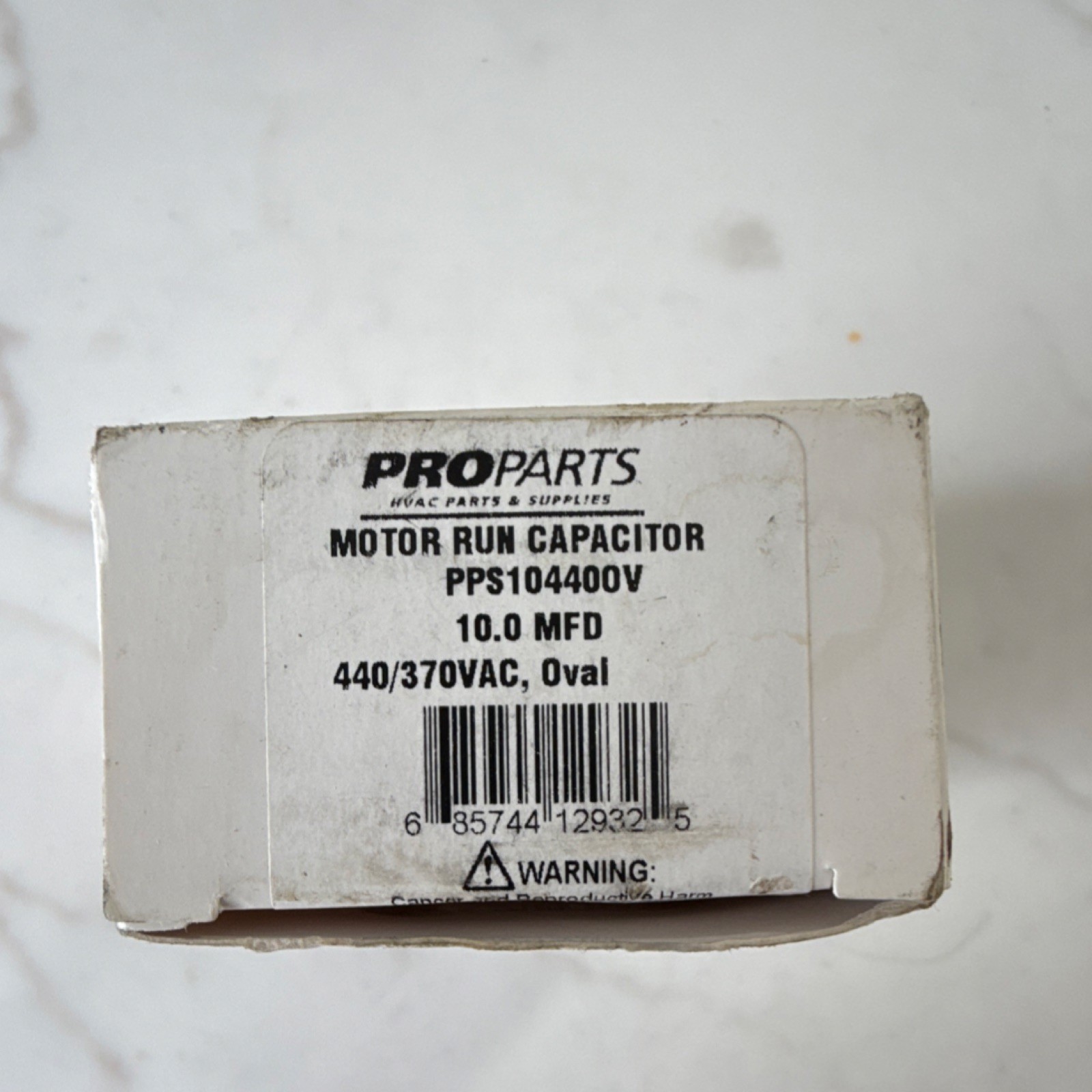 JARD Motor Run Capacitor 12932 325P106H44A23A4ZP9 10.0 MFD 440/370VAC Oval 2023