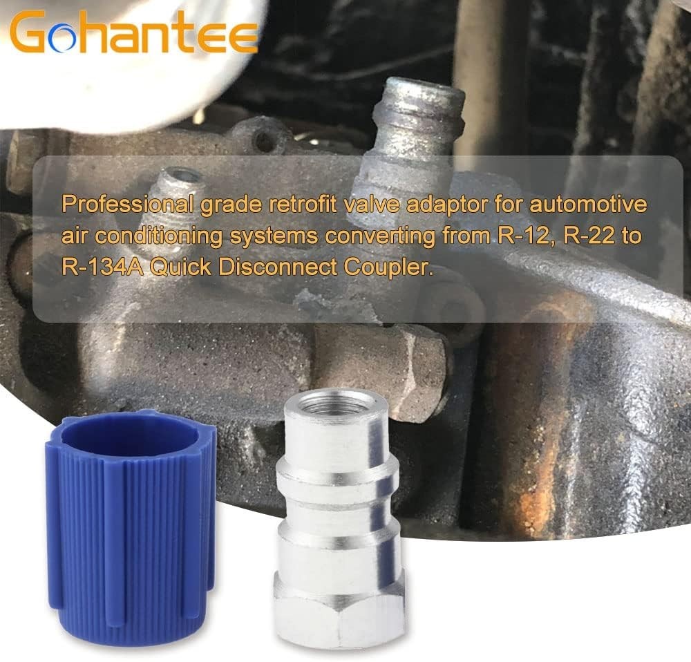 Professional R-12 to R-134a Low Side Adapter with Rubber Seal and Dust Cap