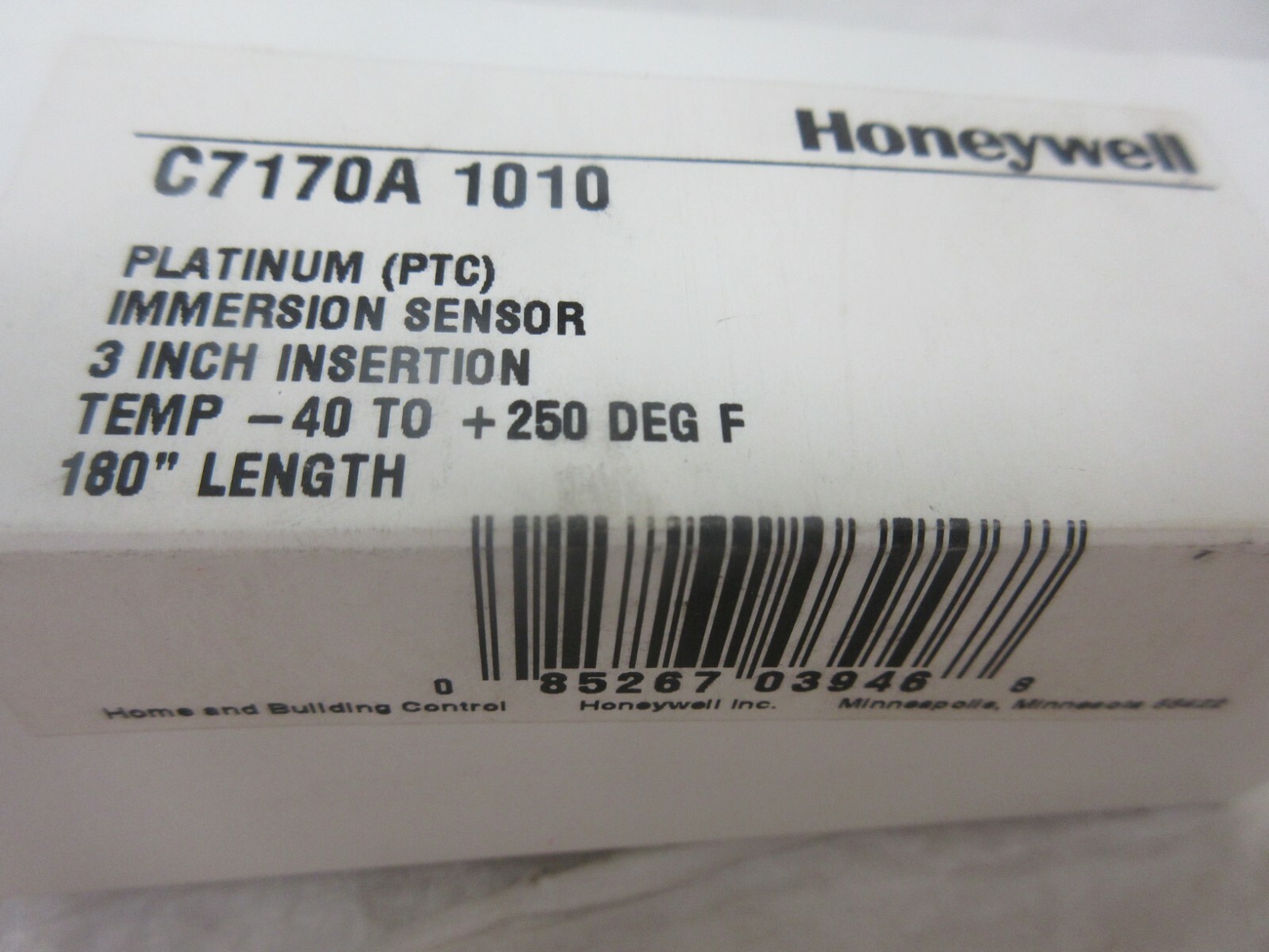 HONEYWELL C7170A 1010 PLATINUM IMMERSION SENSOR 3″ INSERTION -40F TO 250F
