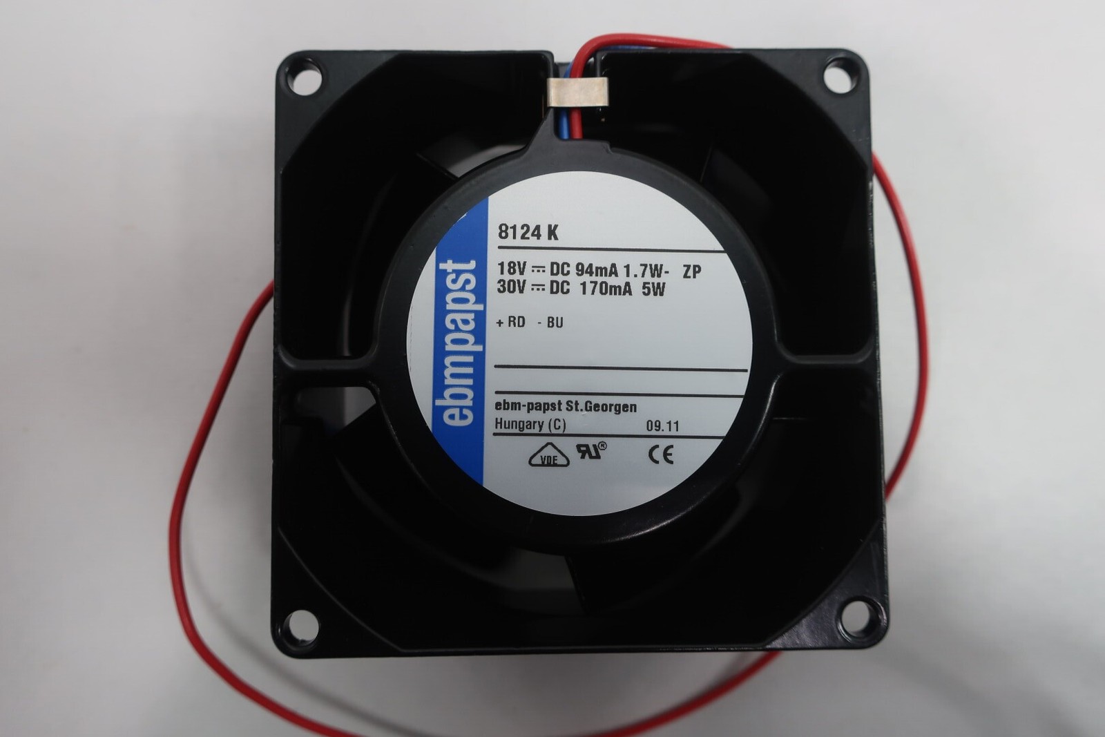 Ebmpapst 8124K Cooling Fan 3in 30v-dc