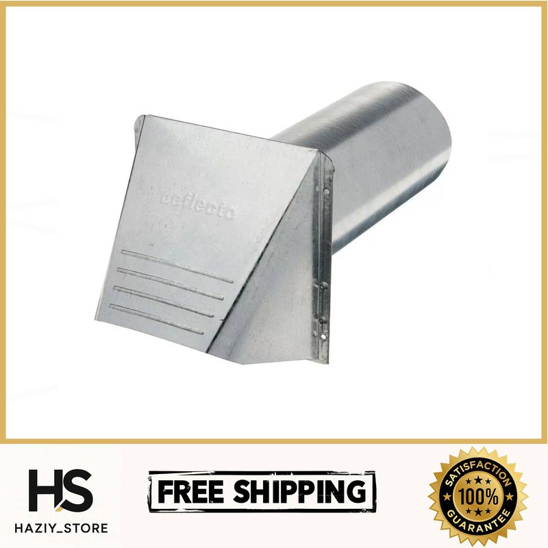 4 In. Airtight Aluminum Dryer Exhaust Pipe and Vent Hood, Built-In Damper