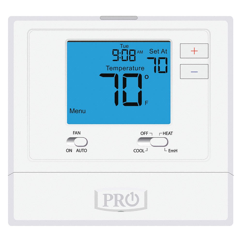 PRO1 IAQ Low Volt NP Digital Tstat H or C,Wired 45KE91