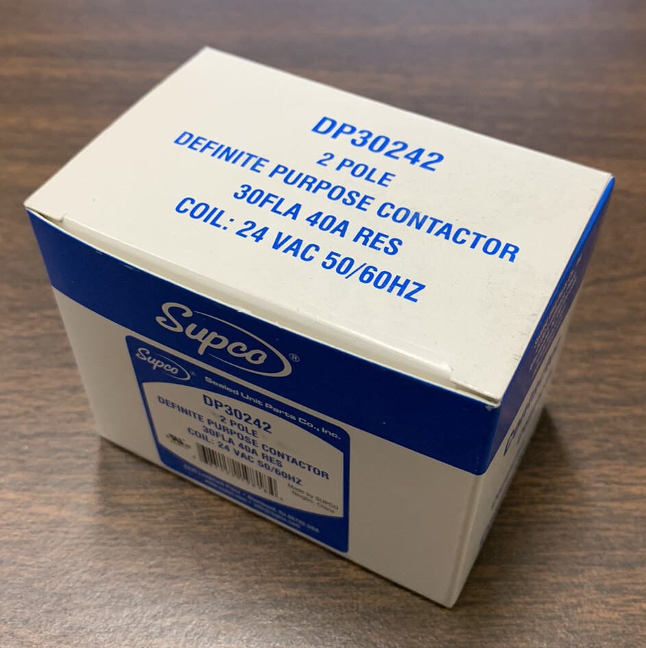 SUPCO CONTACTOR 30A 24V 2-POLE DP30242
