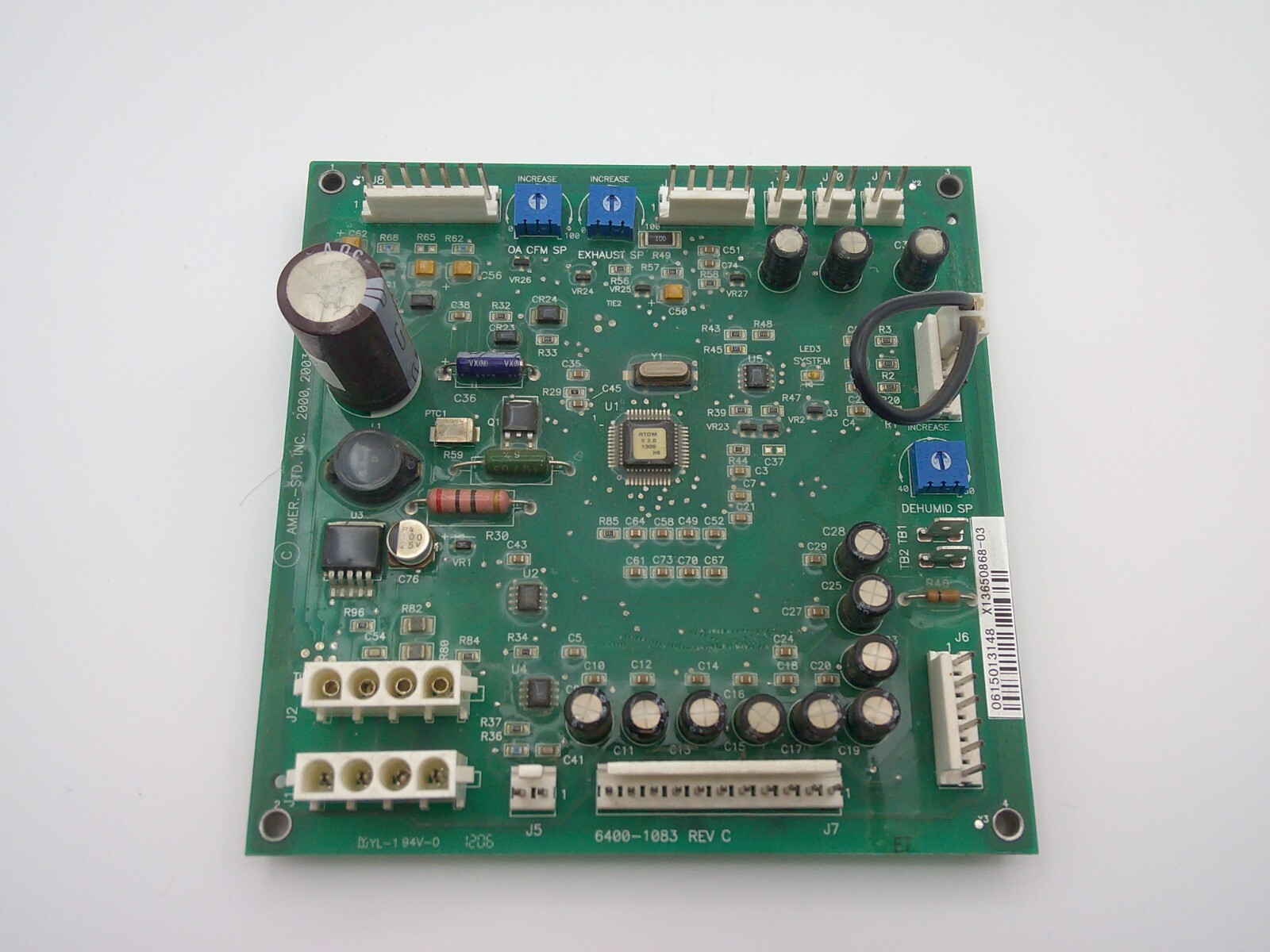 American Standard X13650868-03 Control Circuit Board 6400-1083 Rev C 0615013148