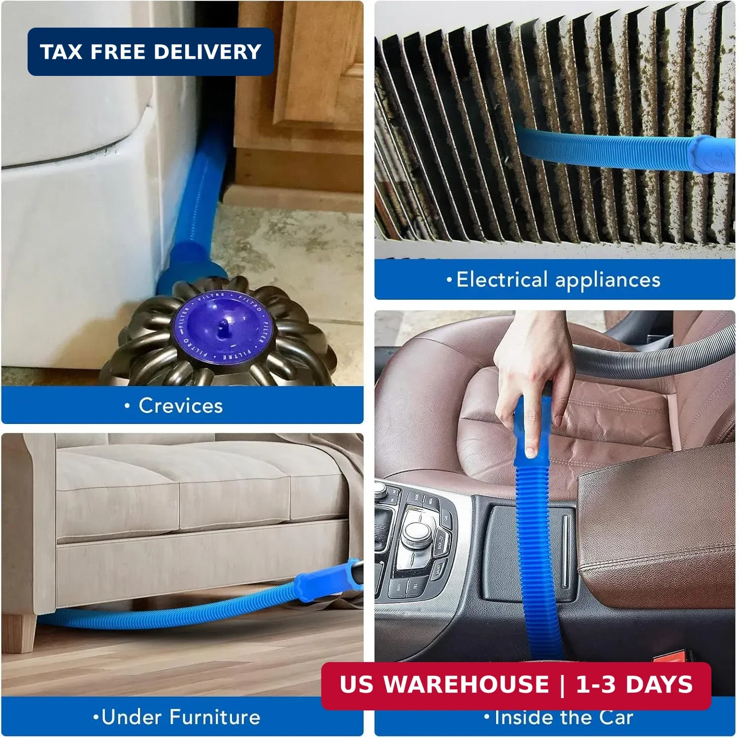 Sealegend Dryer Vent Cleaner Kit Vacuum Hose Attachment Compatible with Most Vac