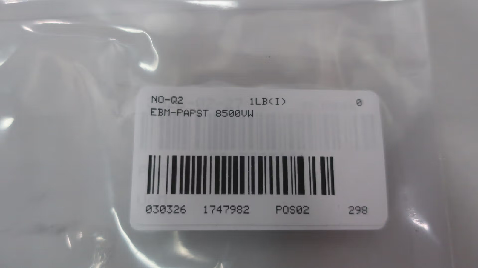Ebm-papst 8500 VW Cooling Fan 115v-ac