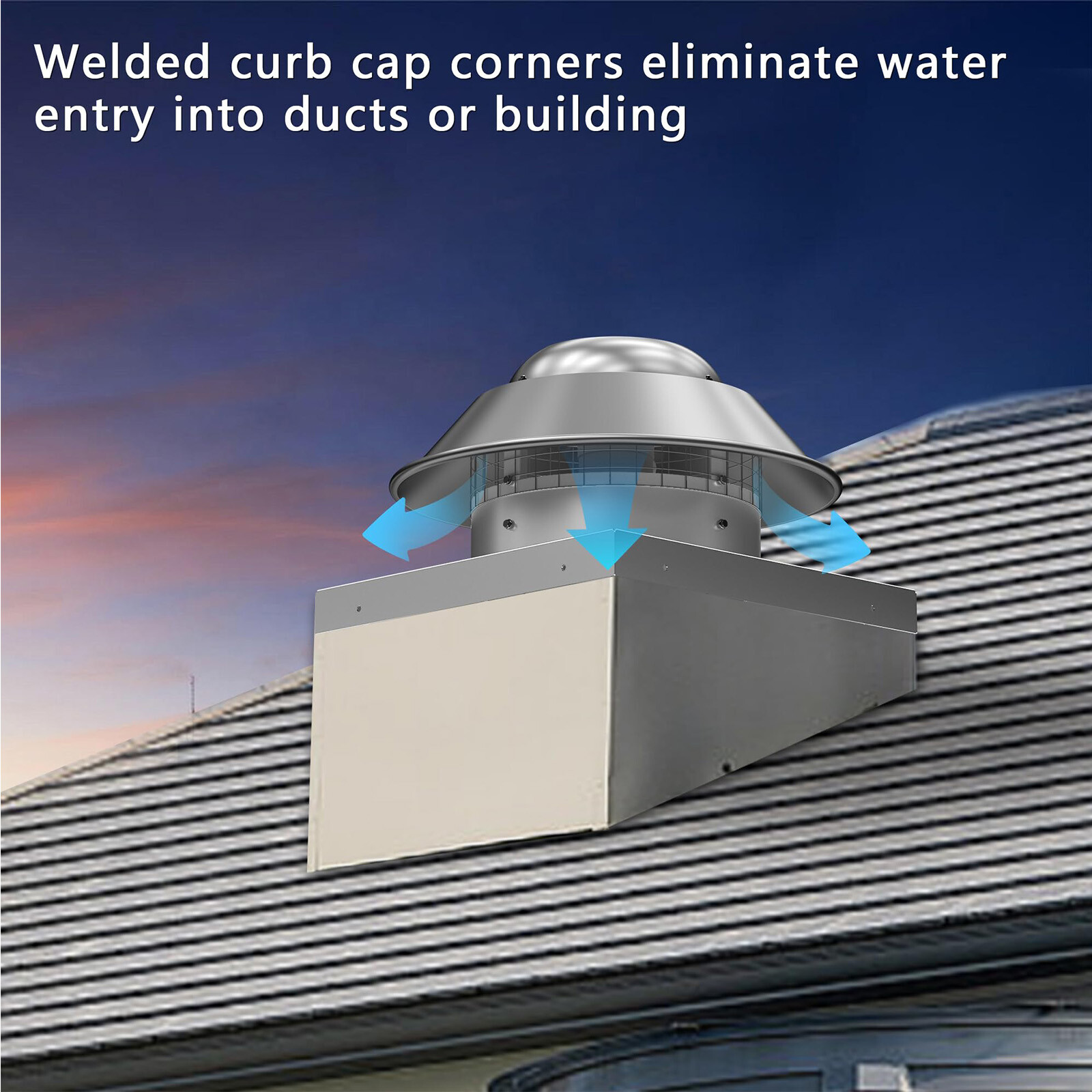 Axial Roof Exhaust Fan Downblast Fan Ventilation Fan For Restaurant Kitchen 115V