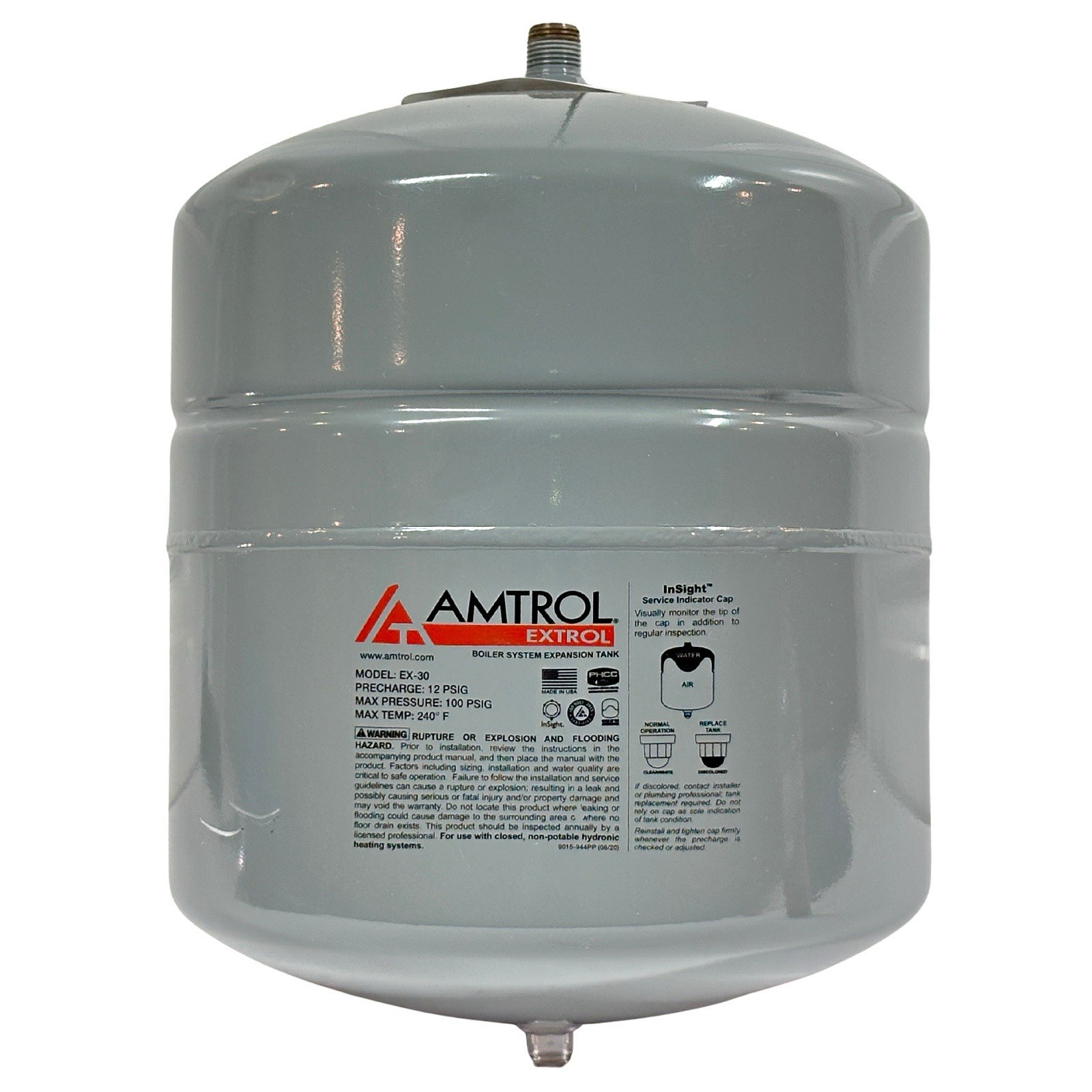 Amtrol Extrol EX-30 Boiler Expansion Tank – 102-1 (Dented Corner / Scuff Marks)