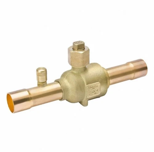 7/8″ ODF Refrigeration Ball Valve, HVAC Shut Off Valve w/ Access Port