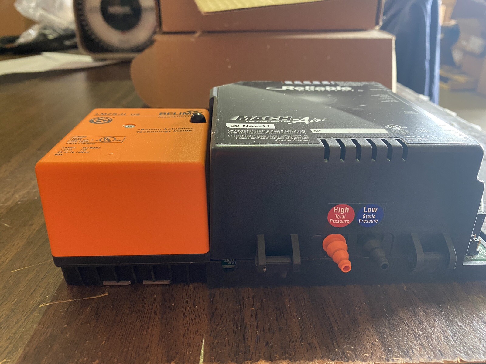 Reliable Controls Mach-Air VAV controller with Belima 24V Actuator