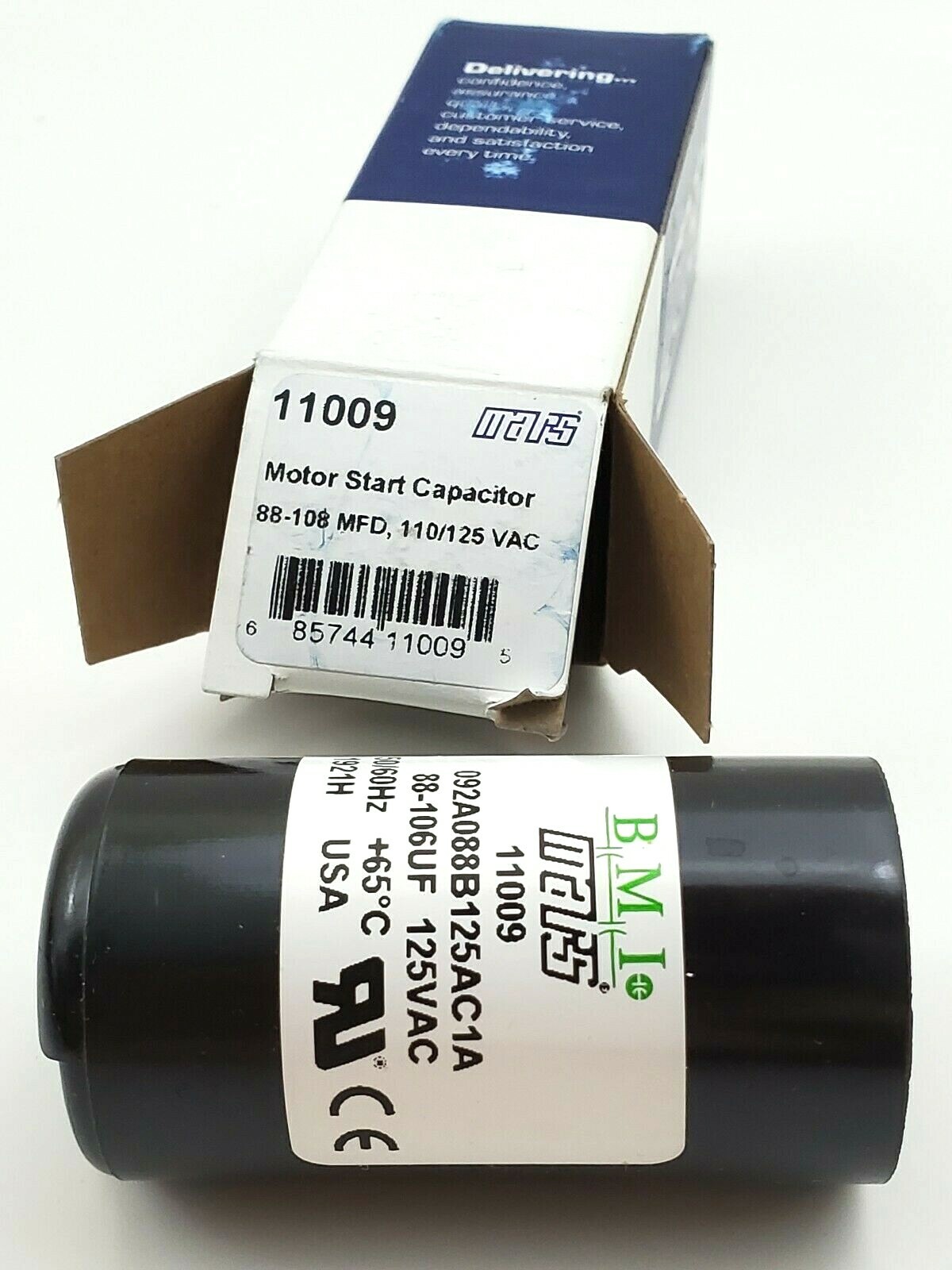 Lot of 2 Mars 11009 Motor Start Capacitors 88-108 MFD 110/125 VAC