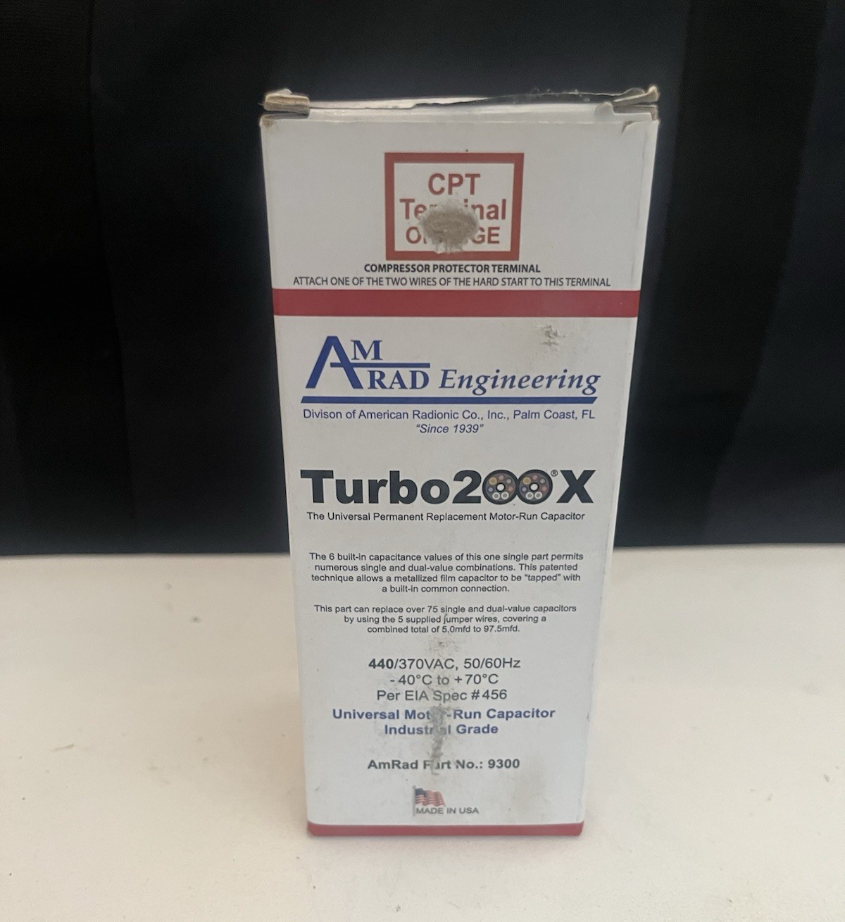 AmRad Engineering Turbo 200X Motor Run Capacitor 5 to 97.5 MFD 370/440VAC