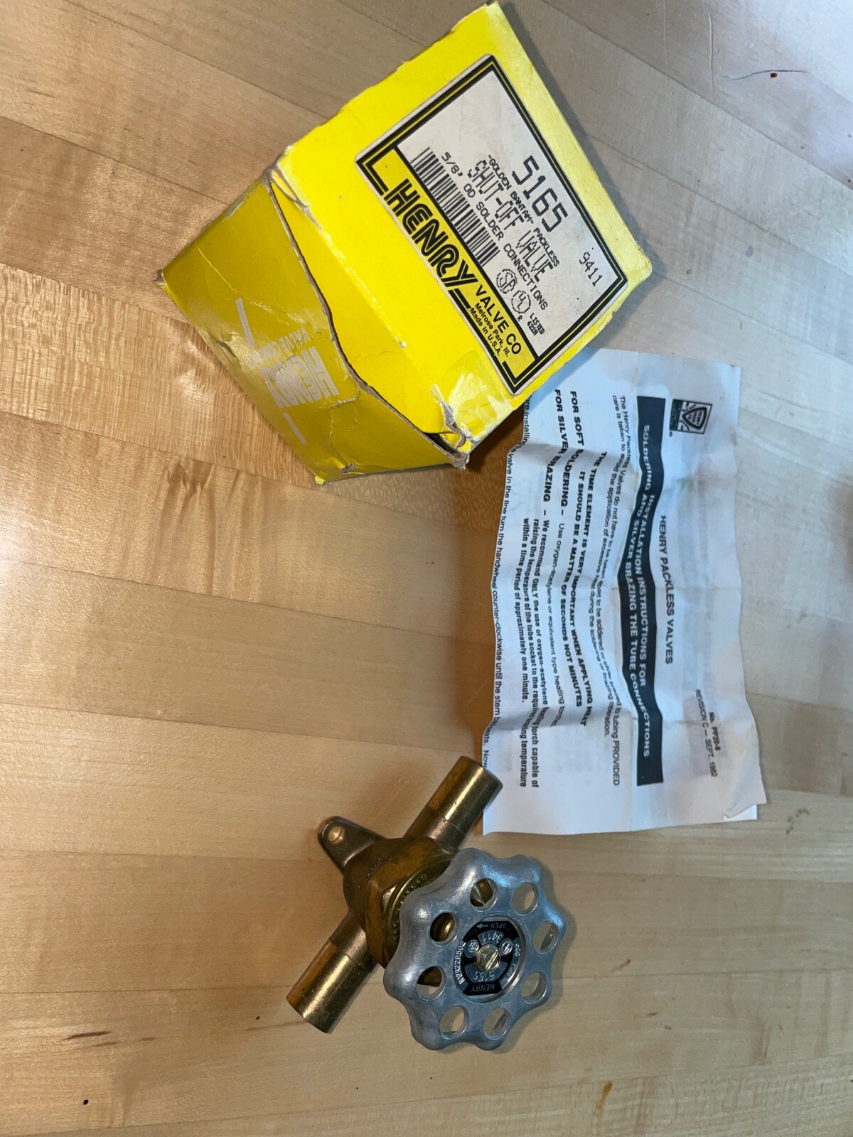 Henry 5165 Golden Bantam Packless Globe Refrigeration Valve