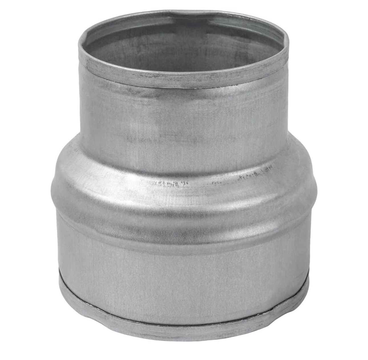HVAC 3″ to 4″ Inch Round Duct Reducer – Galvanized Steel Pipe Increaser