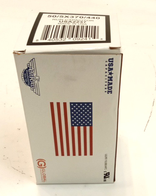 AmRad USA2237 CPT Round Motor Run Capacitor 50+5 MFD 370 or 440VAC 50-60Hz