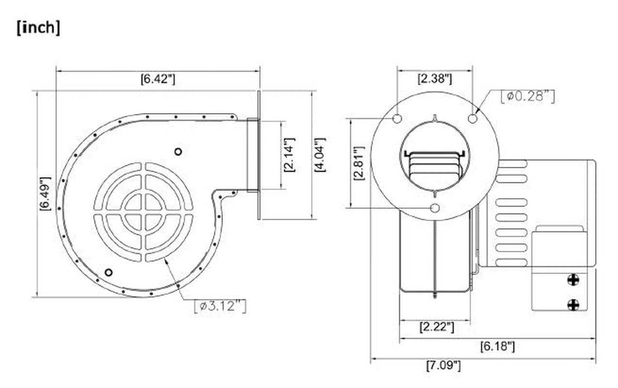 1TDP3, 4C443 Dayton Direct OEM Interchange Replacement Blower