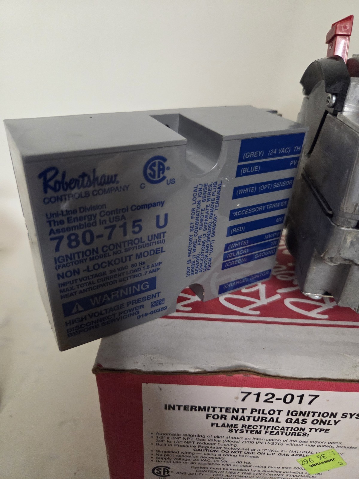 Robertshaw 712-017 Intermittent Pilot Ignition System