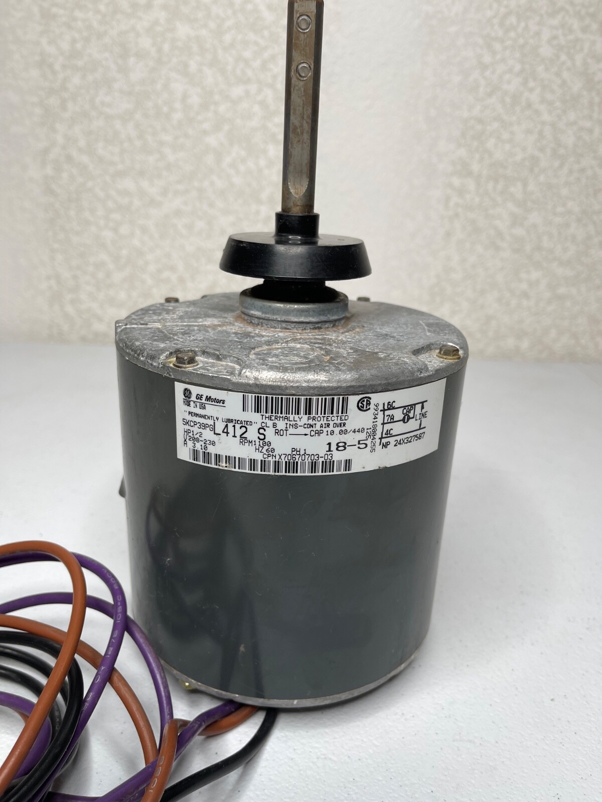 Trane Genteq 5KCP39PGL412S X70670703-03 Condenser Motor 1/2HP 208-230V 60HZ 1PH