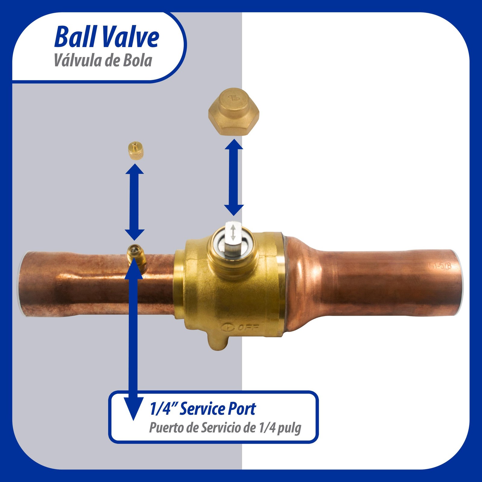 Appli Parts APBV-158 1-5/8 in Shut Off Ball Valve ODF Universal Replacement 610