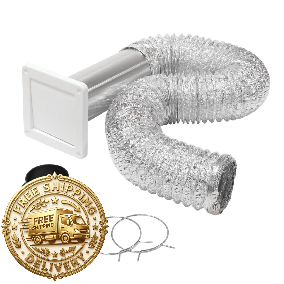 Homewerks Worldwide Homewerks Hw481-Ul181 Wall Vent Duct Kit For Exhaust Fan