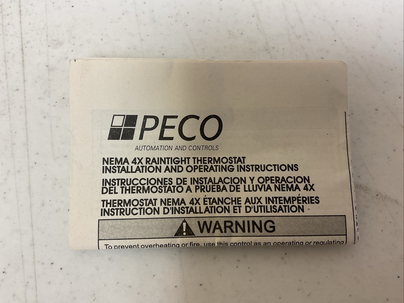 NEW PECO TRF115-005 INDUSTRIAL NEMA 4X THERMOSTAT, FREE SHIPPING