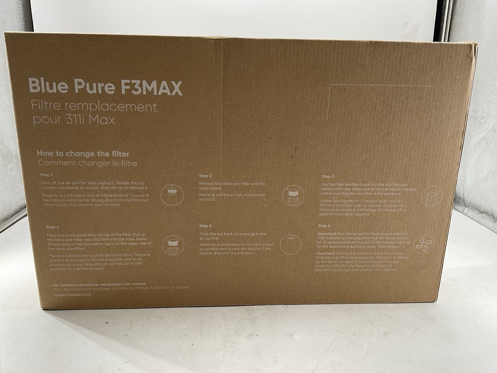 Genuine Blueair Blue Pure F3MAX+ Replacement Filter for 311i+ Max – New (A371)