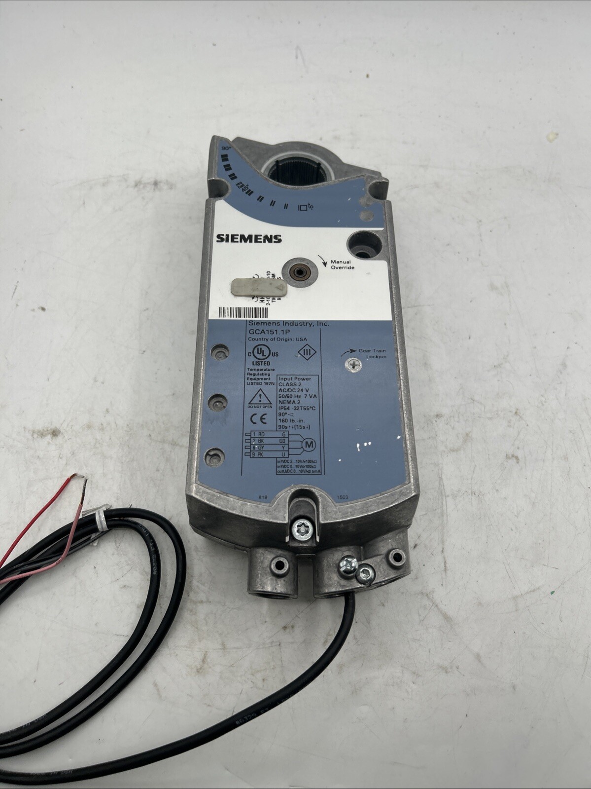 Siemens GCA151.1P Electric Actuator See Pics 30 Days Warranty