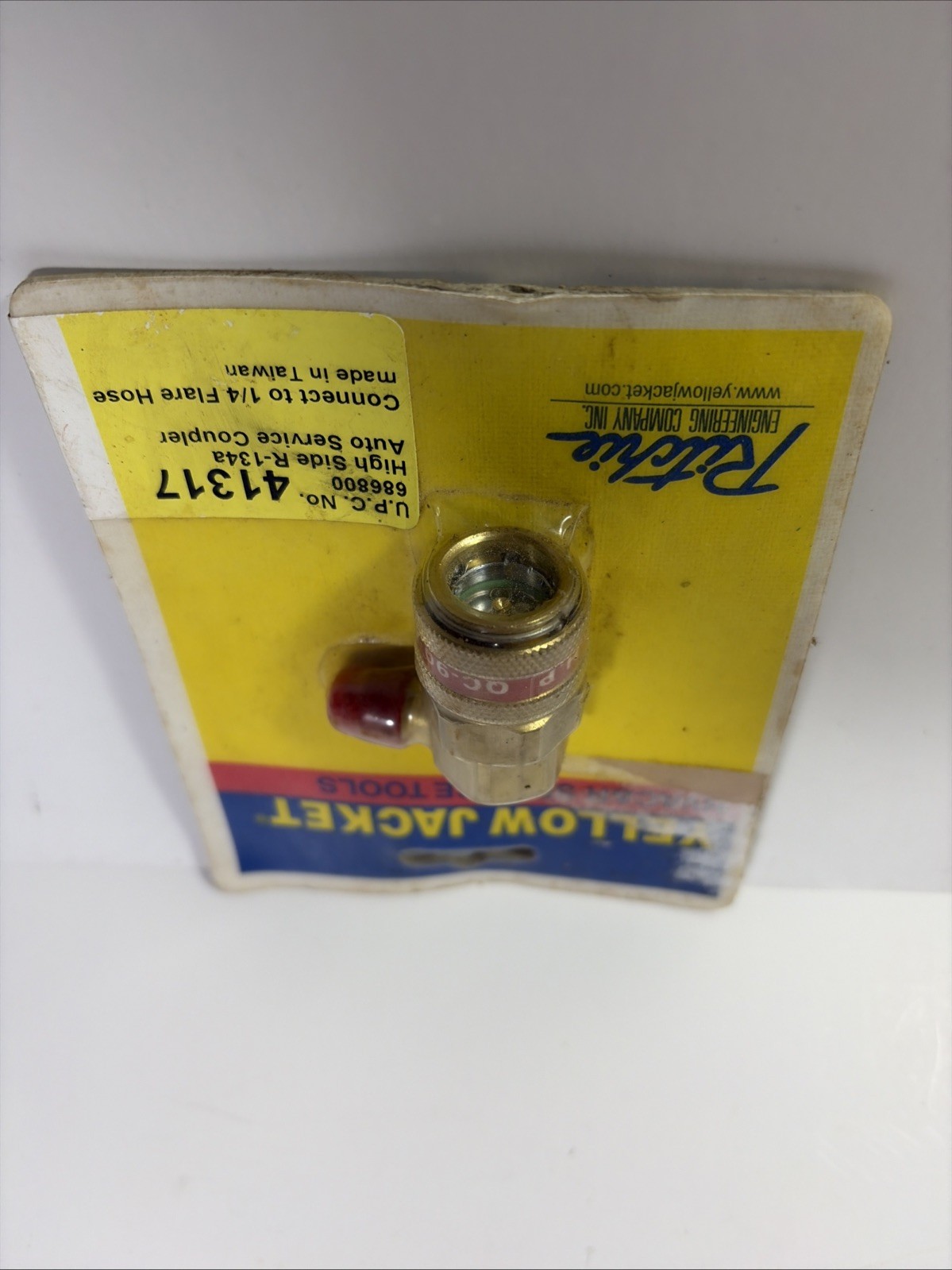 Yellow Jacket 41317 Auto R-134a A/C Coupler, Hi-Side 1/4″ Flare