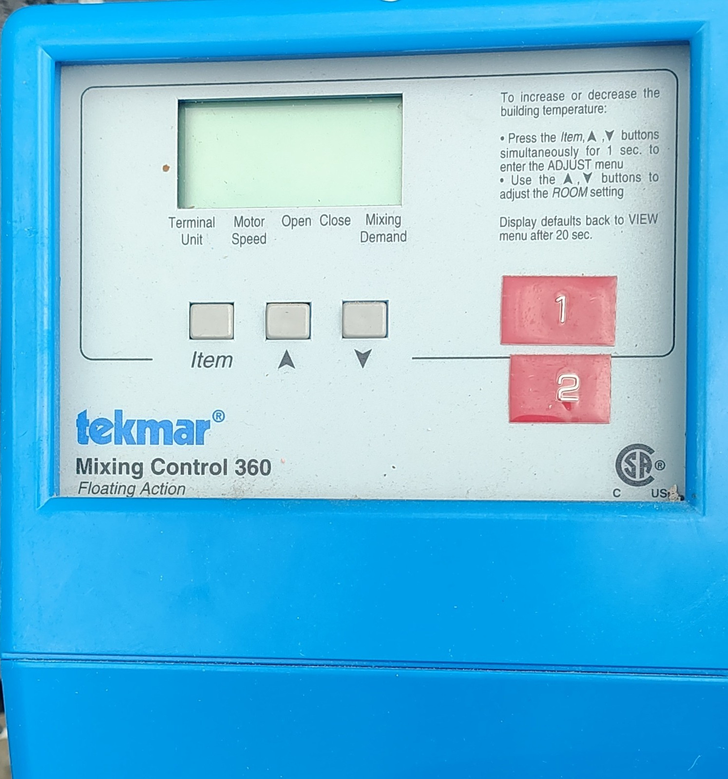 tekmar Mixing Control 360 Floating Action HVAC Control Module, Blue Plastic