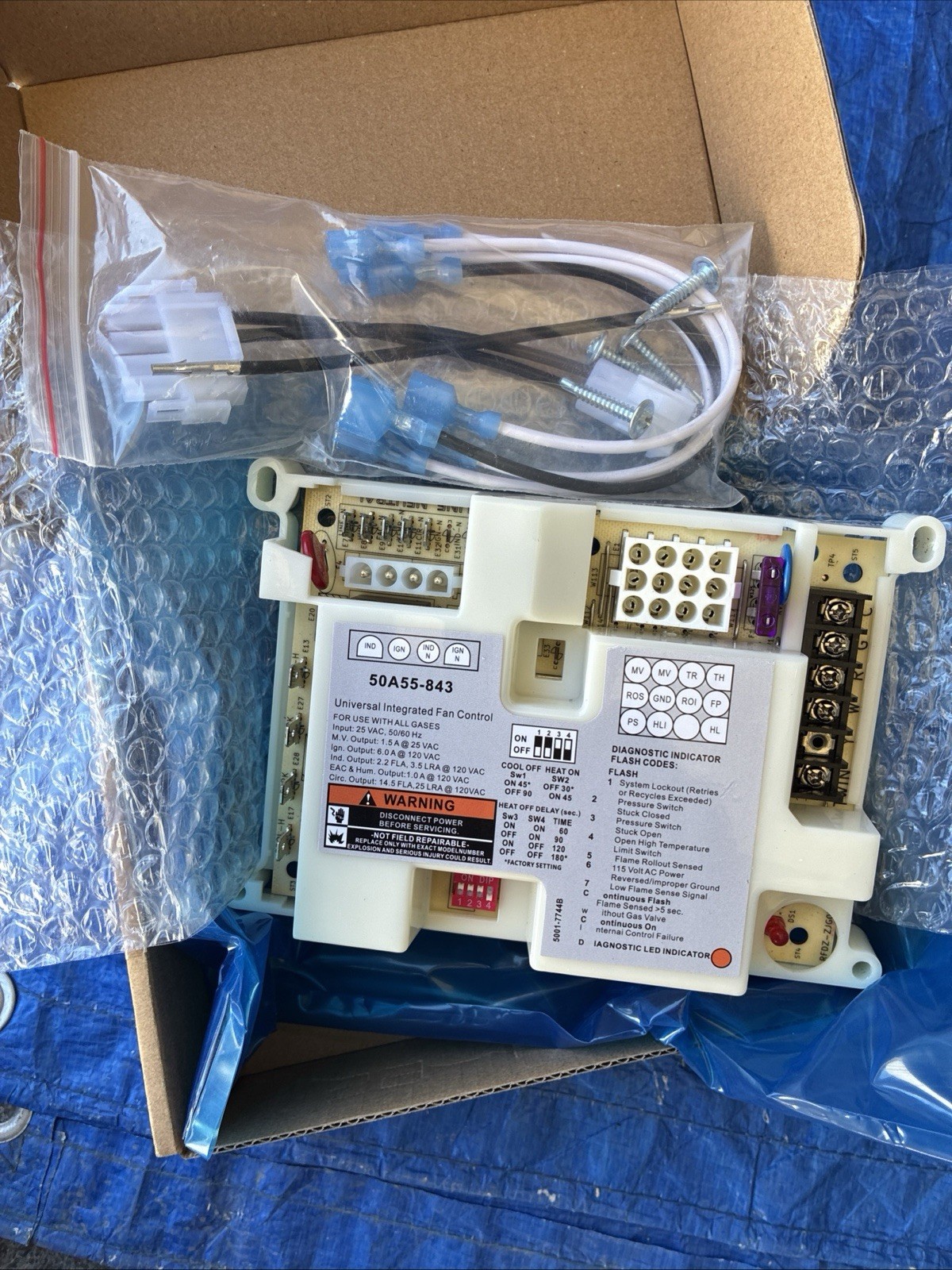 50A55-843 Furnace Control Circuit Board Replacement for White Rodgers