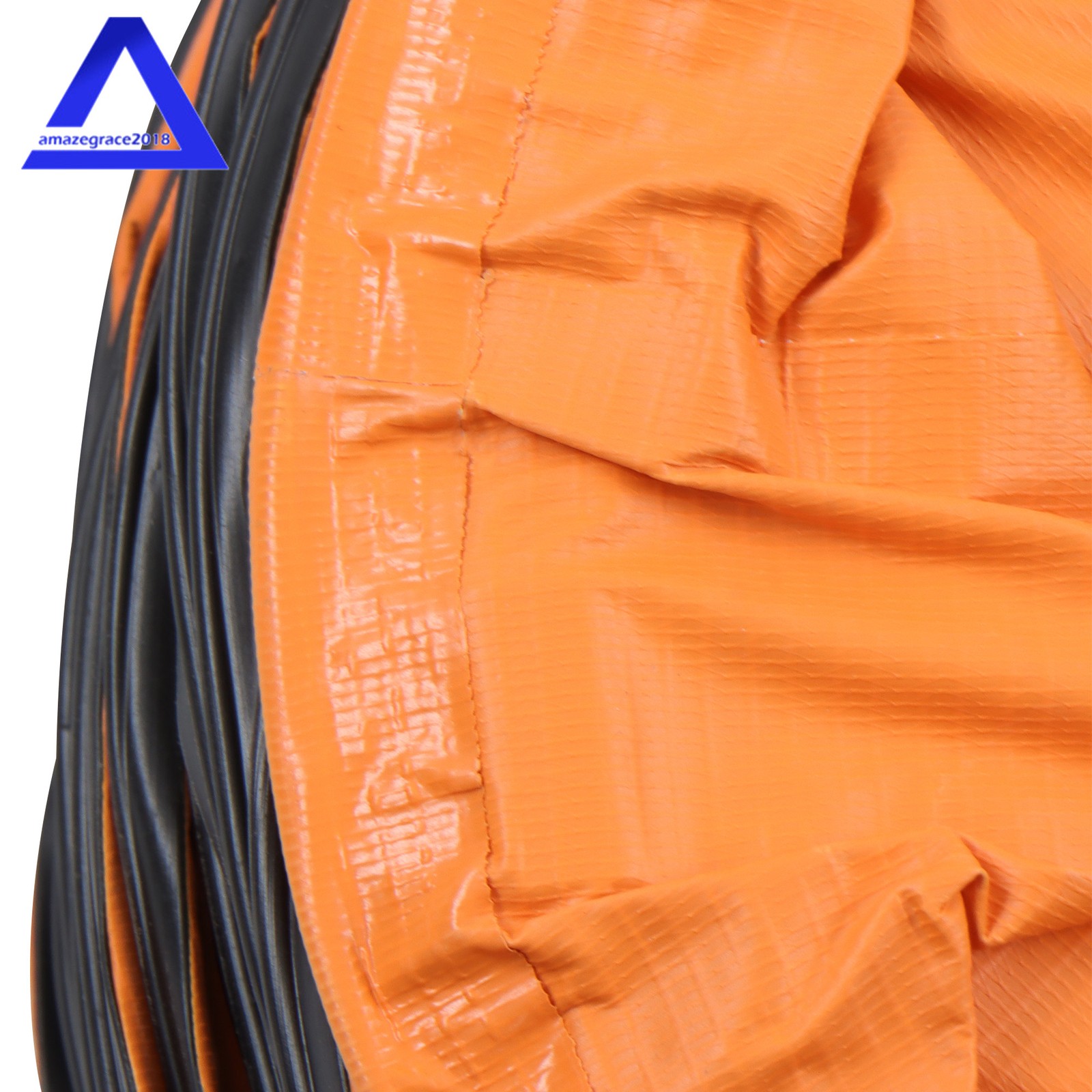 PVC Flexible Duct Hose for Ventilator Blower Fan w/ Rope & D-Ring 12″ × 32FT