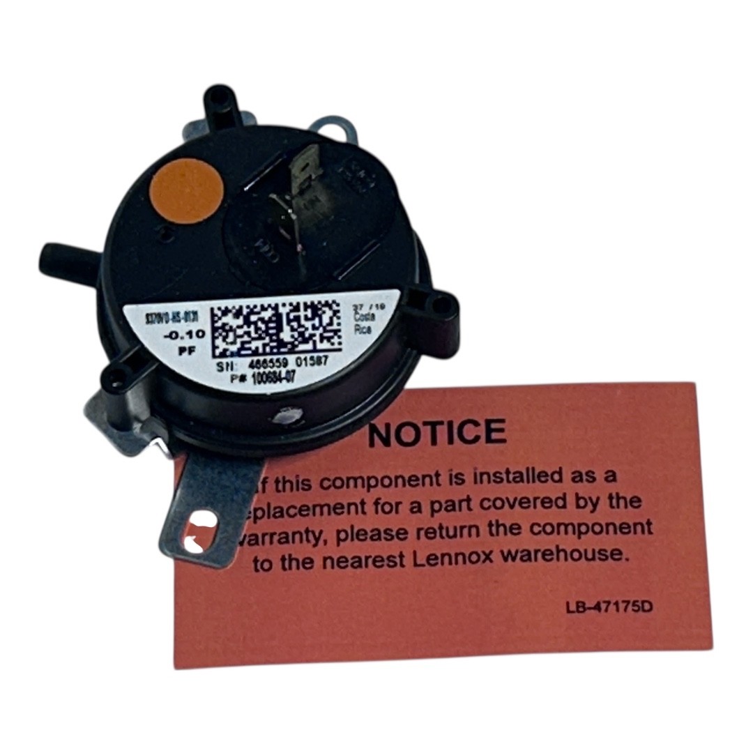 OEM Lennox /Armstrong/Ducane Furnace Air Pressure Switch -0.10 PF 9370V0-HS-0131