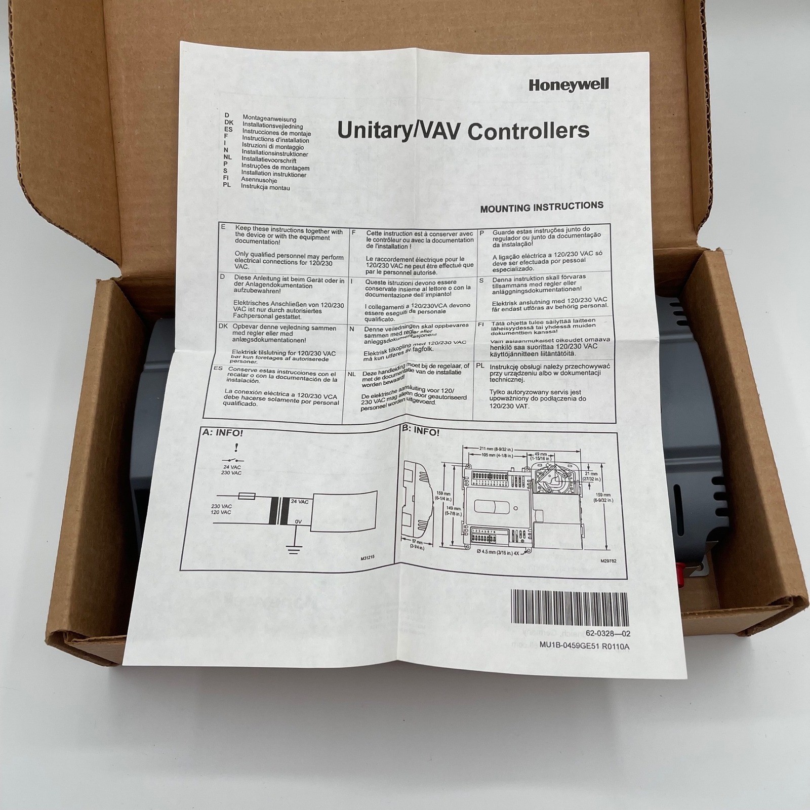 Honeywell Spyder PVB6436AS-ILC Series 3 Programmable VAV Controller BACnet Sylk