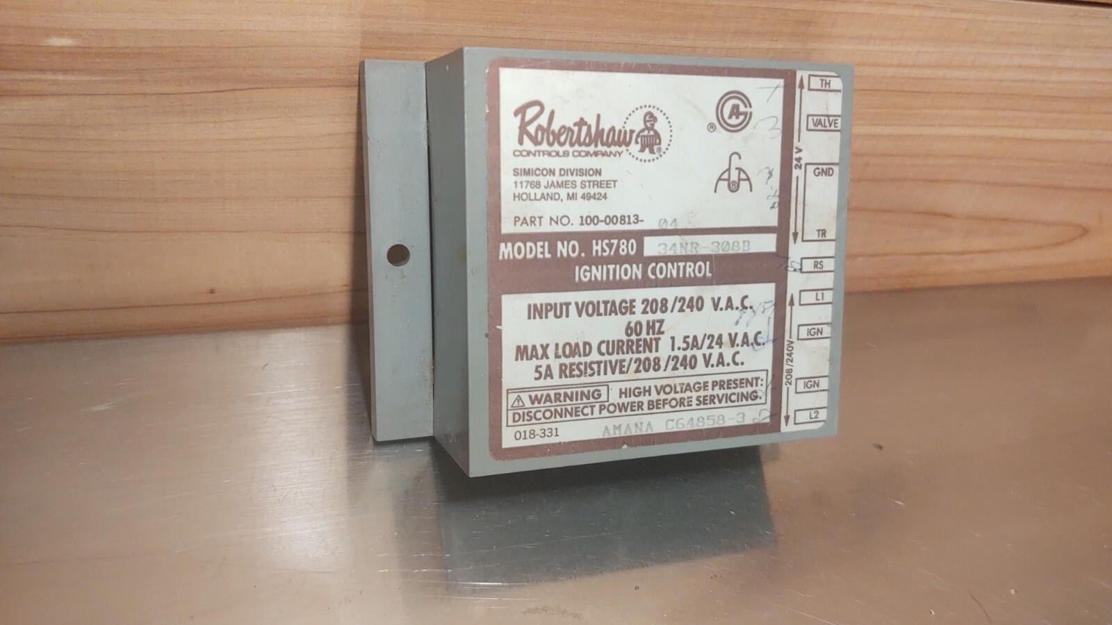 Robertshaw HS780 34NR308B Ignition Control Module 100-00813-04