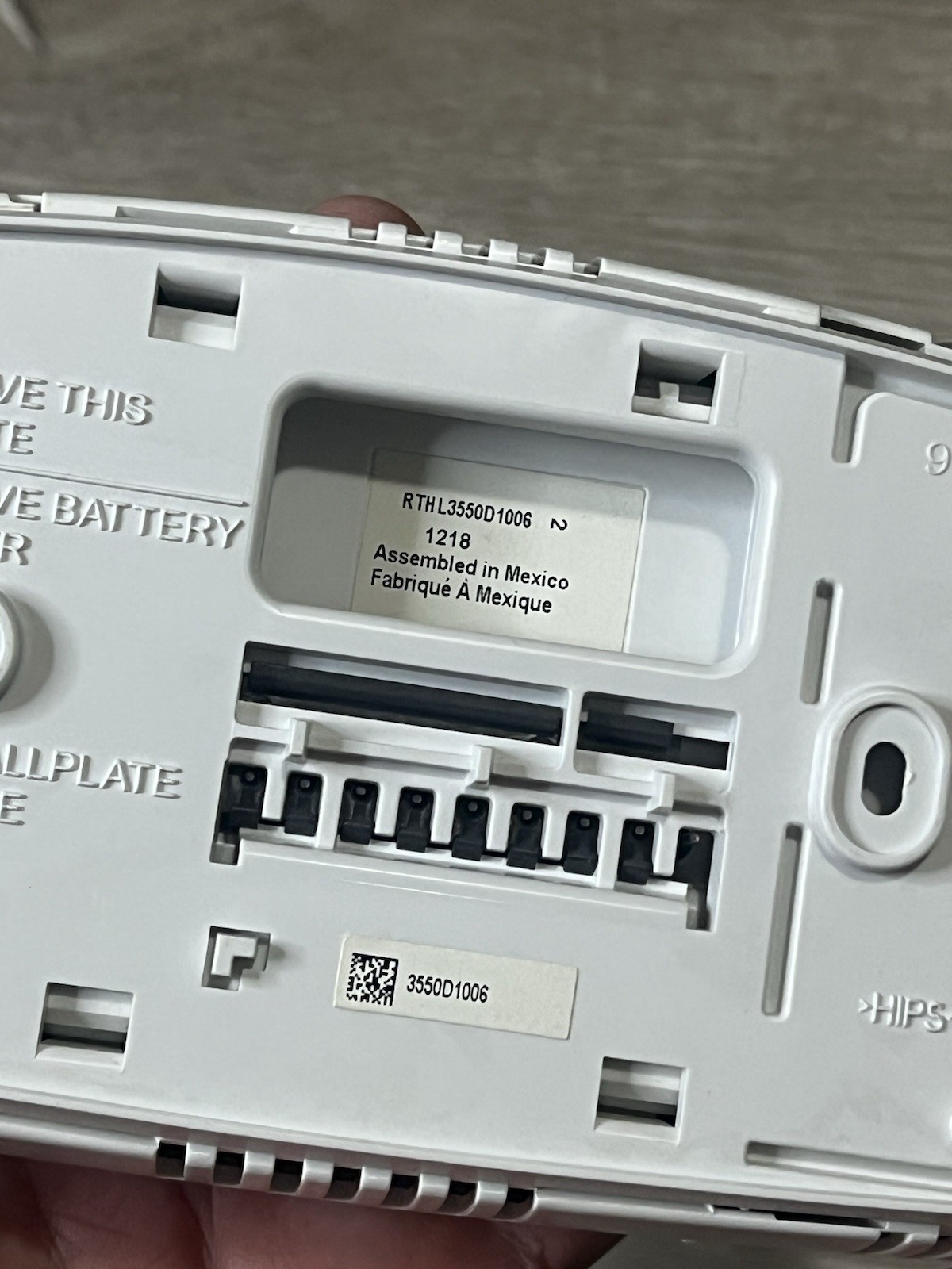 Honeywell RTHL3550d1006 Non Programable Thermostat RTHL3550D Batteries