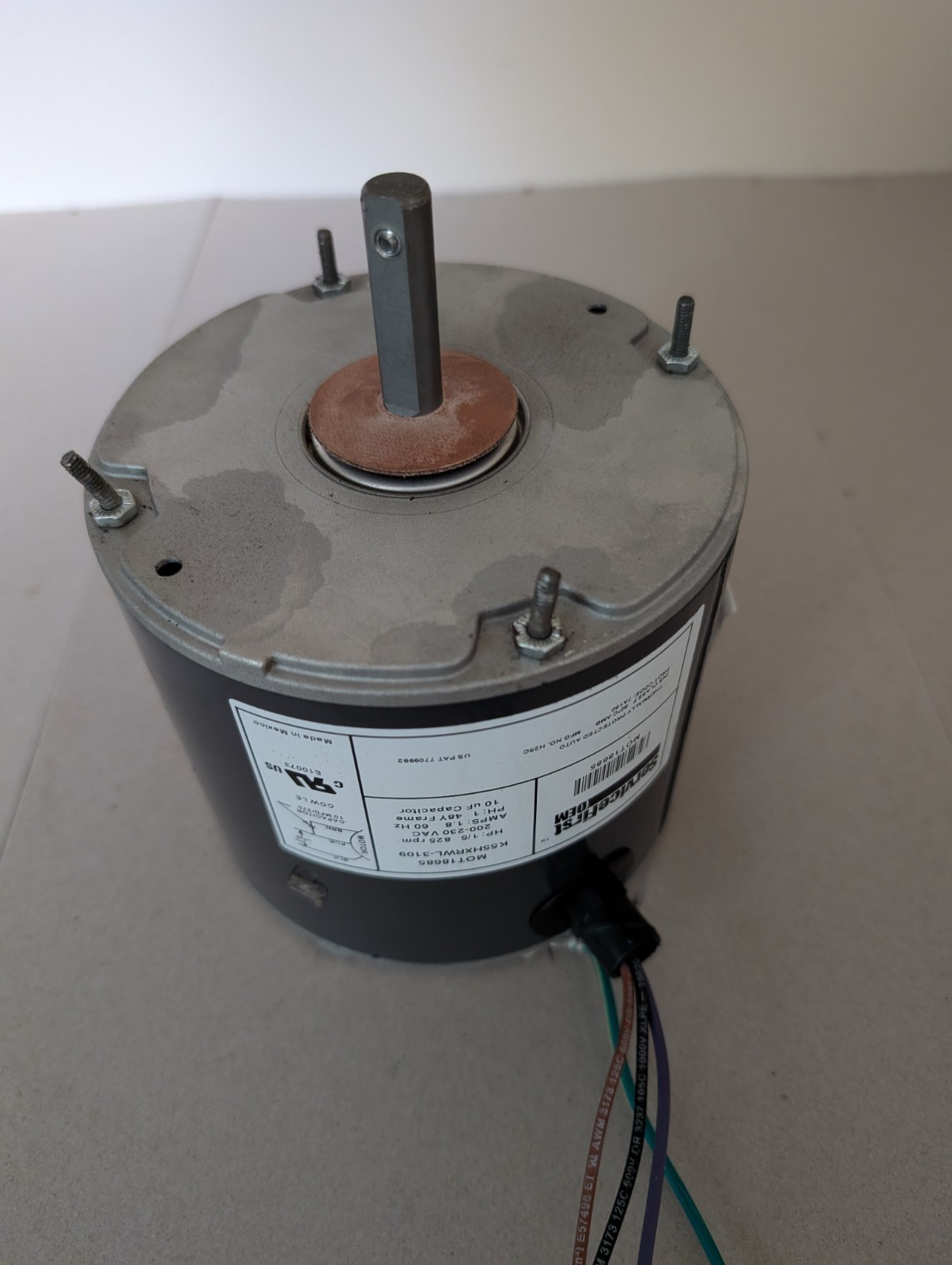 Service First OEM MOT18685 Condenser Fan Motor K55HXRWL-3109 1/5 HP 825 RPM 200-