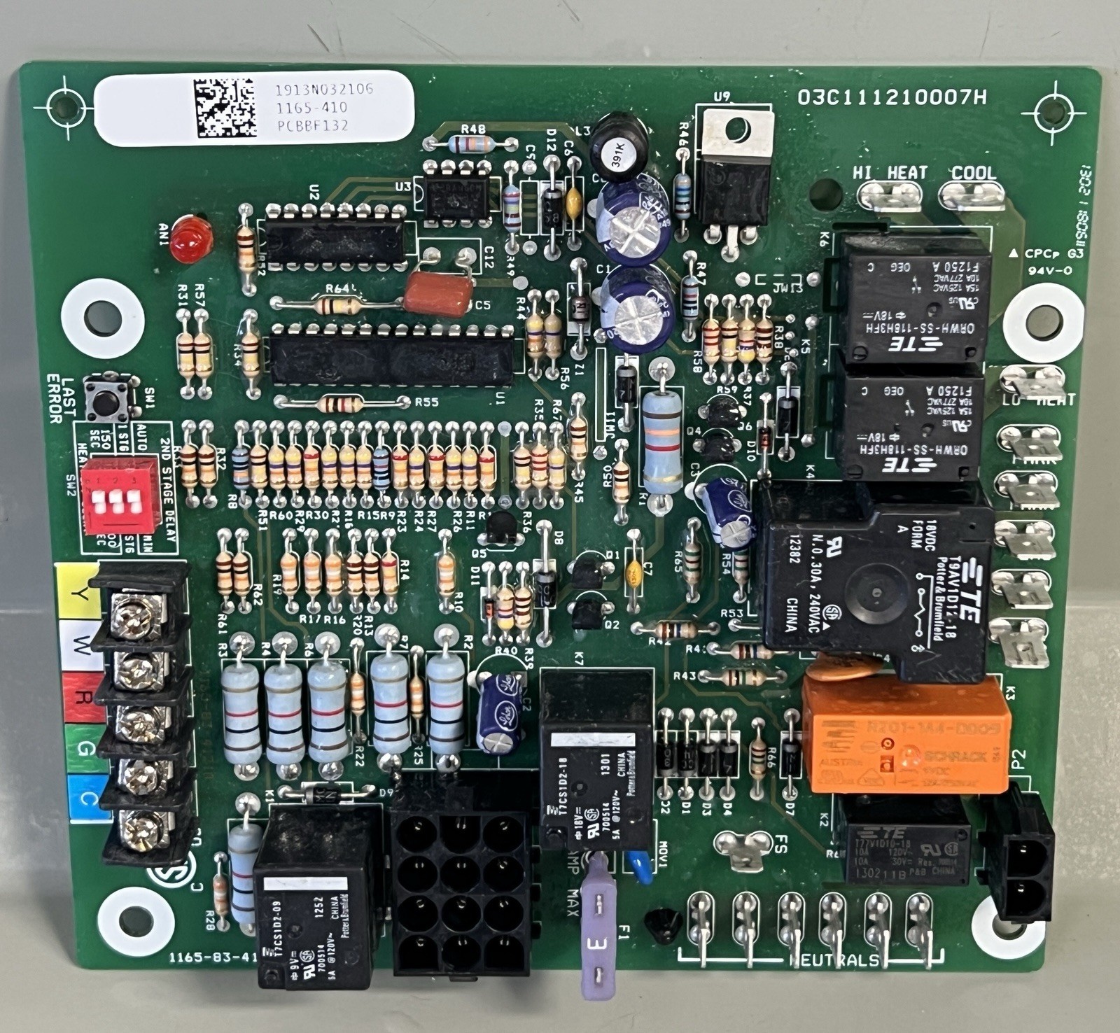 Goodman Amana PCBBF132 OEM Furnace Control Circuit Board 1165-410 Tested ✅
