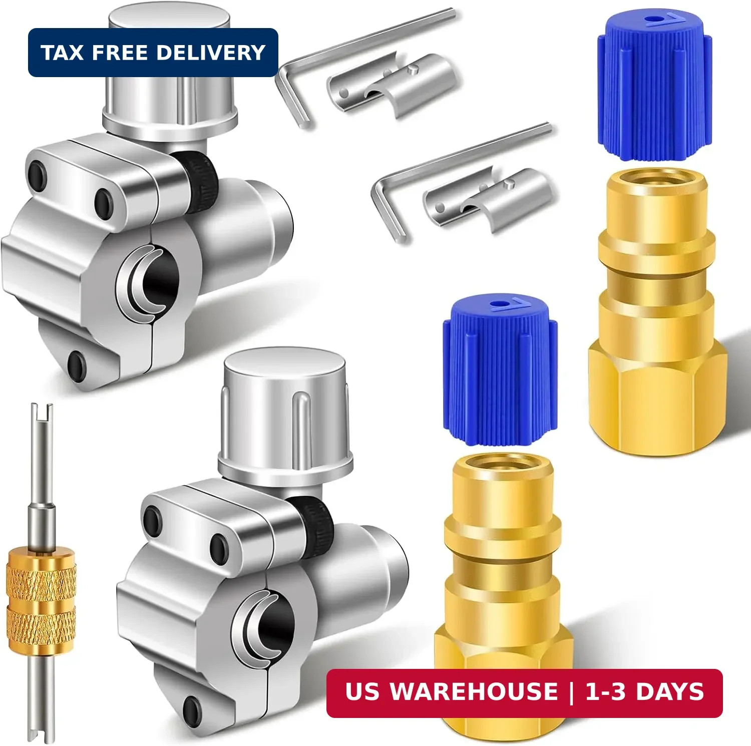 A/C R12 to R134A Retrofit Valve Kit BPV31 Piercing Valve HVAC Refrigerant Set